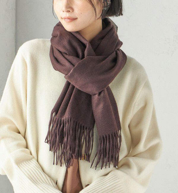SHIPS for women「《一部予約》ソリッド カシミヤ ストール」|ストール|ブラウン