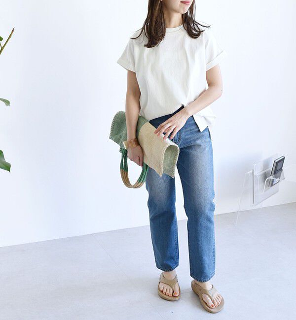 SHIPS any「〈抗菌防臭/洗濯機可能〉USAコットン フレンチスリーブ TEE」|Tシャツ・カットソー|