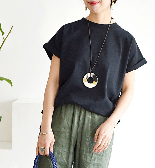 SHIPS any「〈抗菌防臭/洗濯機可能〉USAコットン フレンチスリーブ TEE」|Tシャツ・カットソー|