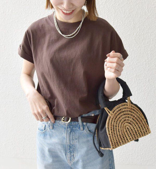 SHIPS any「〈抗菌防臭/洗濯機可能〉USAコットン フレンチスリーブ TEE」|Tシャツ・カットソー|