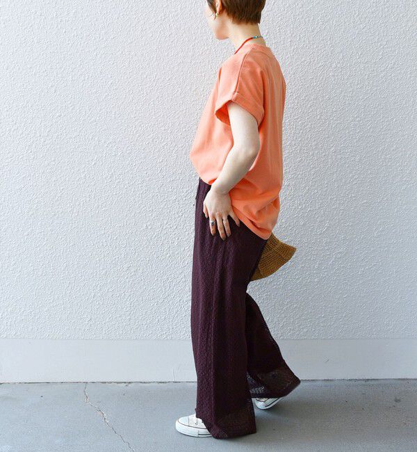 SHIPS any「〈抗菌防臭/洗濯機可能〉USAコットン フレンチスリーブ TEE」|Tシャツ・カットソー|