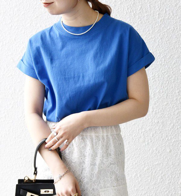 SHIPS any「〈抗菌防臭/洗濯機可能〉USAコットン フレンチスリーブ TEE」|Tシャツ・カットソー|