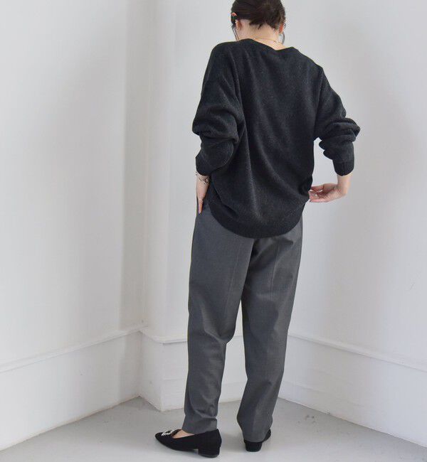 quaranciel「quaranciel:〈洗濯機可能〉ハンサム テーパード センタープレス パンツ（セットアップ対応）」|スラックス|