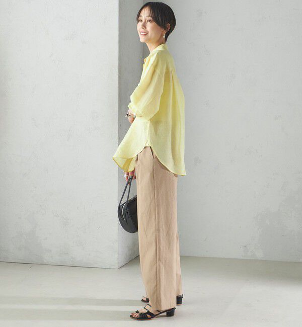SHIPS for women「〈手洗い可能 〉ドライオックス フロント タック ストレート パンツ 25SS」|その他|