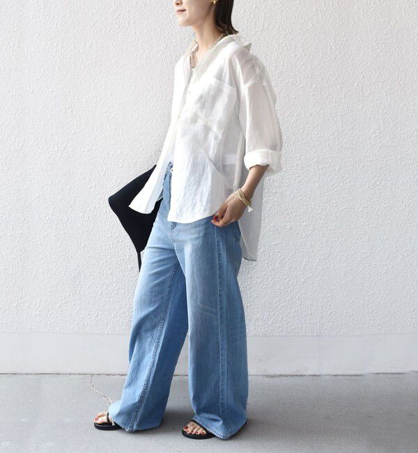 SHIPS for women「〈手洗い可能〉IMPERIAL LINEN オーバー シャツ」|シャツ・ブラウス|