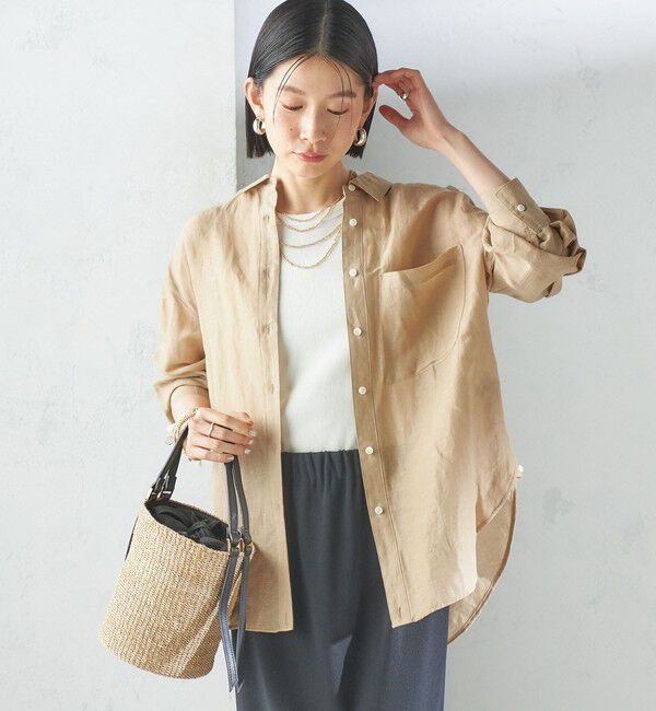 SHIPS for women「〈手洗い可能〉IMPERIAL LINEN オーバー シャツ」|シャツ・ブラウス|