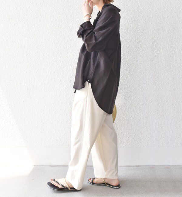SHIPS for women「〈手洗い可能〉IMPERIAL LINEN オーバー シャツ」|シャツ・ブラウス|