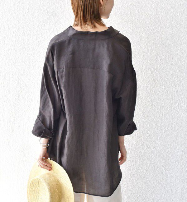 SHIPS for women「〈手洗い可能〉IMPERIAL LINEN オーバー シャツ」|シャツ・ブラウス|