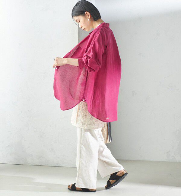 SHIPS for women「〈手洗い可能〉IMPERIAL LINEN オーバー シャツ」|シャツ・ブラウス|