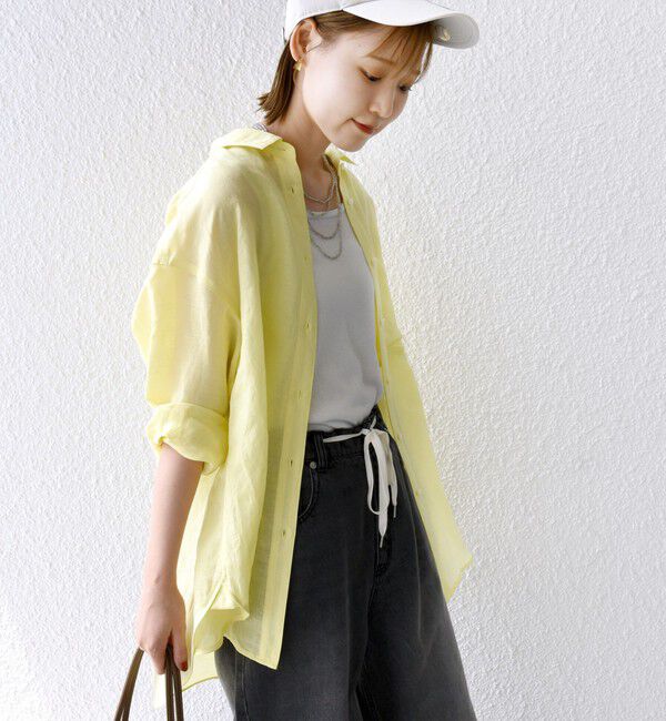 SHIPS for women「〈手洗い可能〉IMPERIAL LINEN オーバー シャツ」|シャツ・ブラウス|