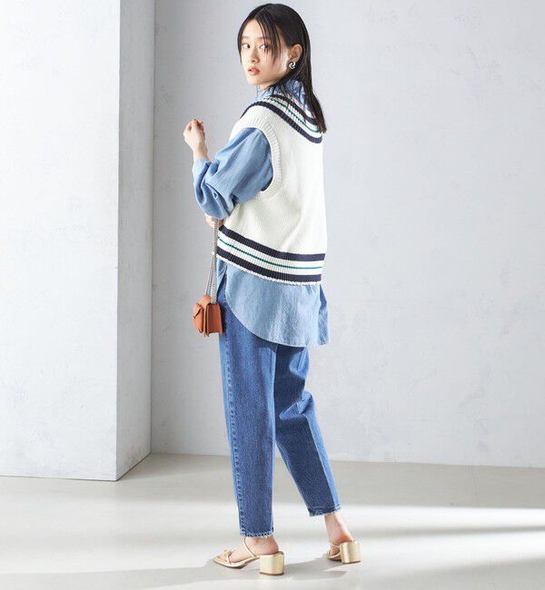 SHIPS for women「【SHIPS別注】WRAPINKNOT:〈手洗い可能〉チルデン ニット ベスト」|ベスト・ジレ|