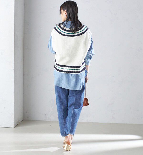 SHIPS for women「【SHIPS別注】WRAPINKNOT:〈手洗い可能〉チルデン ニット ベスト」|ベスト・ジレ|