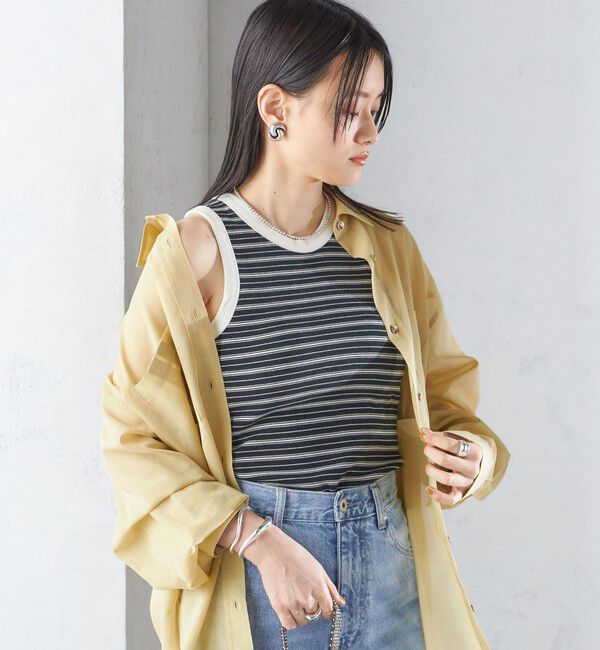 SHIPS for women「〈手洗い可能〉カップ付き リブ タンクトップ◇」|インナー|