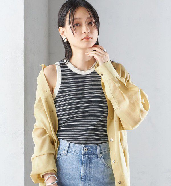 SHIPS for women「〈手洗い可能〉カップ付き リブ タンクトップ◇」|インナー|