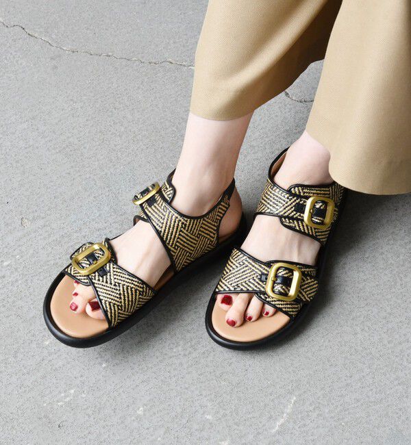 SHIPS any「【SHIPS any別注】eblouna: バックルベルト サンダル」|サンダル|