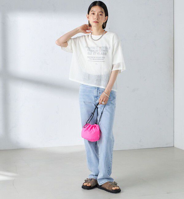 SHIPS for women「〈手洗い可能〉メッシュ編 半袖 ニット プルオーバー」|ニット・セーター|