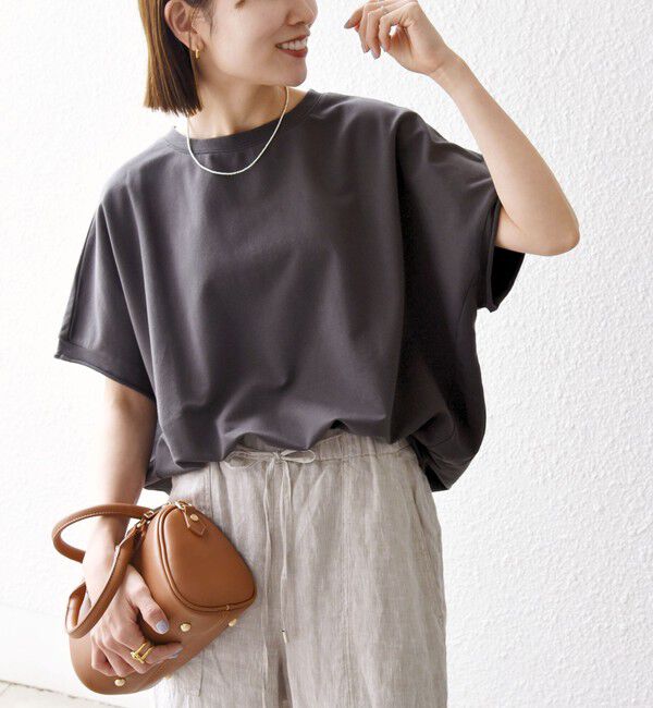 SHIPS any「〈洗濯機可能〉インレイ コクーン ショートスリーブ プルオーバー」|Tシャツ・カットソー|