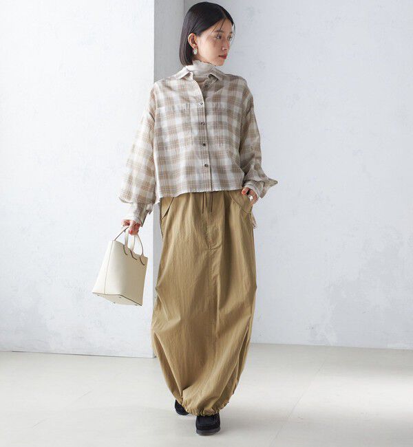 SHIPS for women「〈手洗い可能〉シアー チェック ロング スリーブ シャツ」|シャツ・ブラウス|