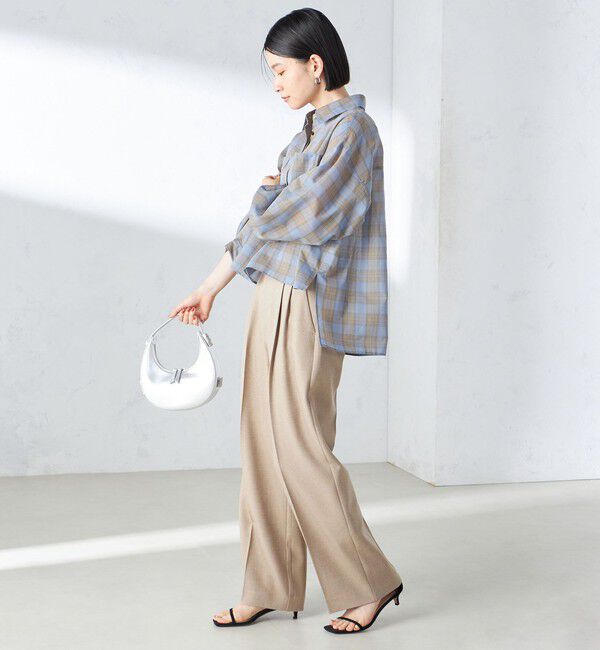 SHIPS for women「〈手洗い可能〉シアー チェック ロング スリーブ シャツ」|シャツ・ブラウス|