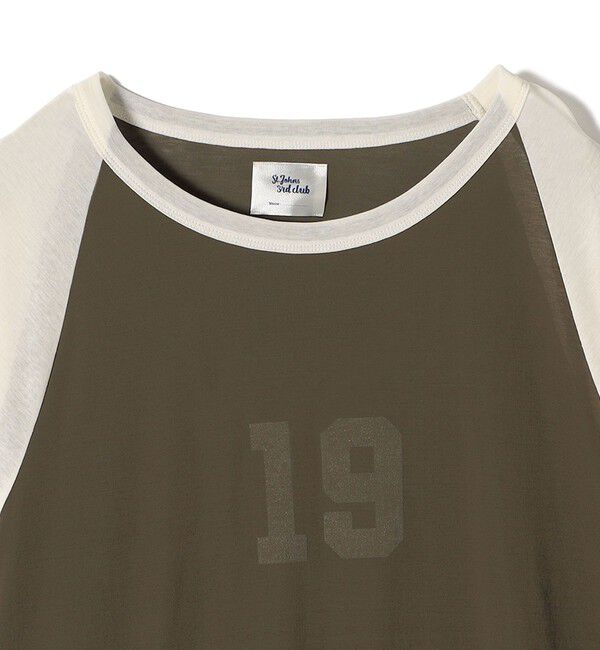 SHIPS for women「St.Johns 3rd club:〈洗濯機可能〉シアー ベースボール TEE」|Tシャツ・カットソー|