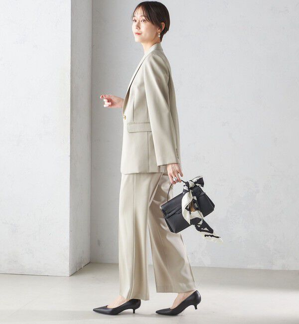 SHIPS for women「タキシード クロス ストレート パンツ」|スラックス|