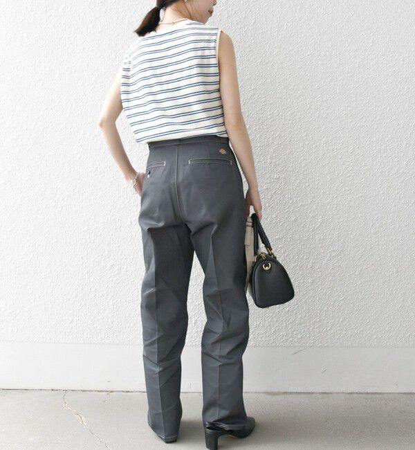 SHIPS any「SHIPS any:〈洗濯機可能〉パイル ボーダー ノースリーブ TEE」|タンクトップ|