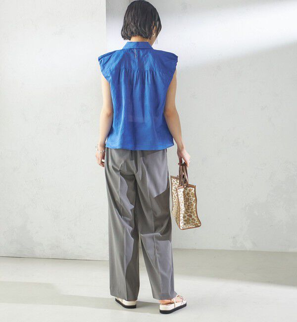 SHIPS for women「〈手洗い可能〉セミ ワイド イージー スラックス」|スラックス|