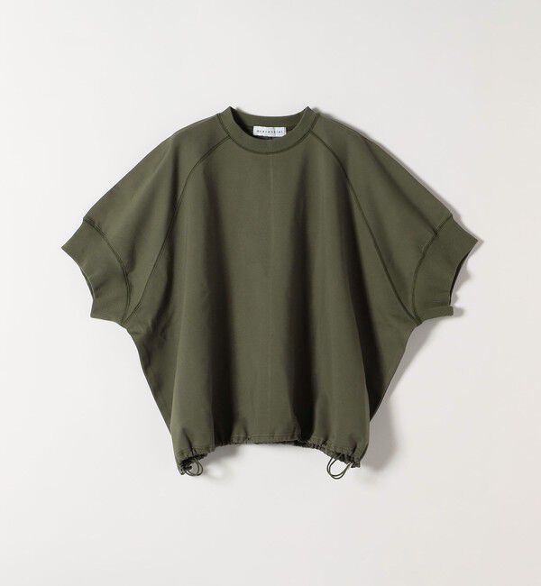 quaranciel「〈洗濯機可能〉ライト ポンチ ハーフスリーブ ドロスト ルーズ TEE」|Tシャツ・カットソー|