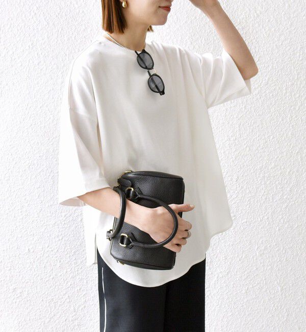 SHIPS any「〈接触冷感/汗染み防止加工/洗濯機可能〉ラウンドヘム クルー ビッグ TEE」|Tシャツ・カットソー|ホワイト