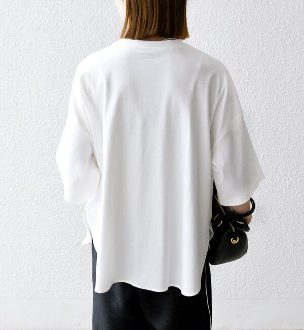 SHIPS any「〈接触冷感/汗染み防止加工/洗濯機可能〉ラウンドヘム クルー ビッグ TEE」|Tシャツ・カットソー|