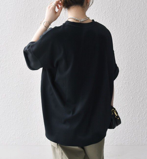 SHIPS any「〈接触冷感/汗染み防止加工/洗濯機可能〉ラウンドヘム クルー ビッグ TEE」|Tシャツ・カットソー|