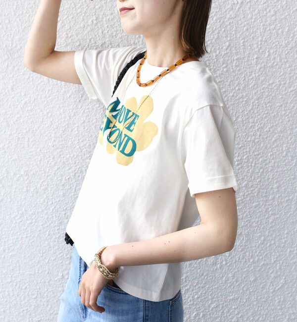 SHIPS for women「【WEB限定】モチーフ 刺繍 プリント TEE」|Tシャツ・カットソー|