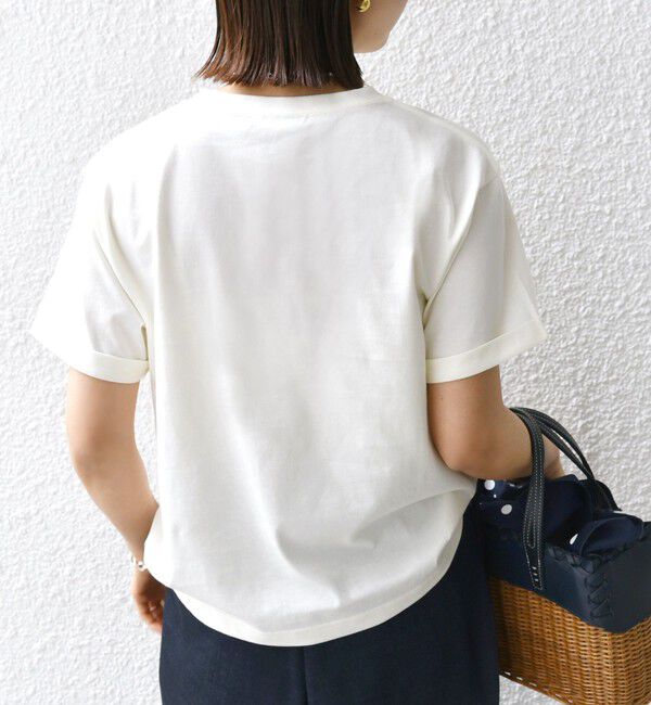 SHIPS for women「【WEB限定】モチーフ 刺繍 プリント TEE」|Tシャツ・カットソー|