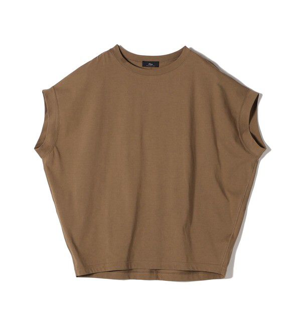 SHIPS for women「SHIPS Primary Navy Label:サイロ プレミアム フレンチ スリーブ TEE」|Tシャツ・カットソー|キャメル