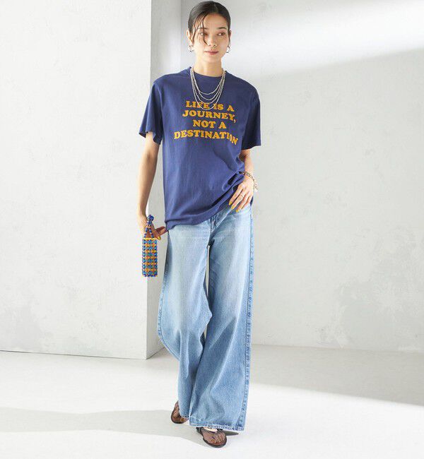 SHIPS for women「【SHIPS別注】Odub:〈手洗い可能〉プリント TEE」|Tシャツ・カットソー|