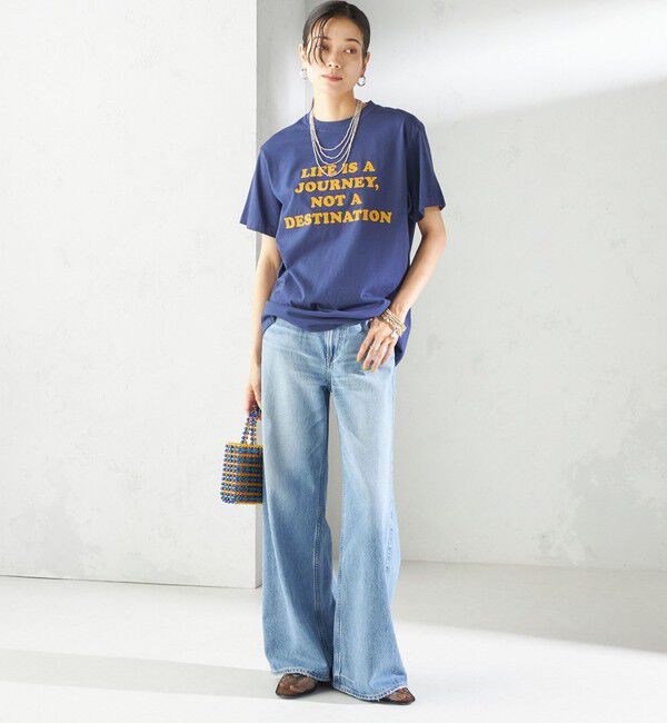 SHIPS for women「【SHIPS別注】Odub:〈手洗い可能〉プリント TEE」|Tシャツ・カットソー|