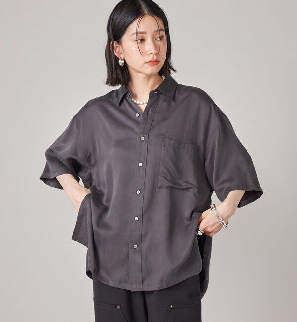 SHIPS for women「SHIPS NINE CASE:〈手洗い可能〉オーバーサイズ シャツ」|シャツ・ブラウス|