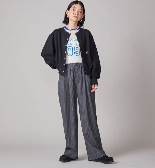 SHIPS for women「SHIPS NINE CASE:〈手洗い可能〉ストライプ イージー パンツ」|その他|