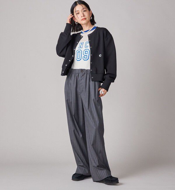 SHIPS for women「SHIPS NINE CASE:〈手洗い可能〉ストライプ イージー パンツ」|その他|