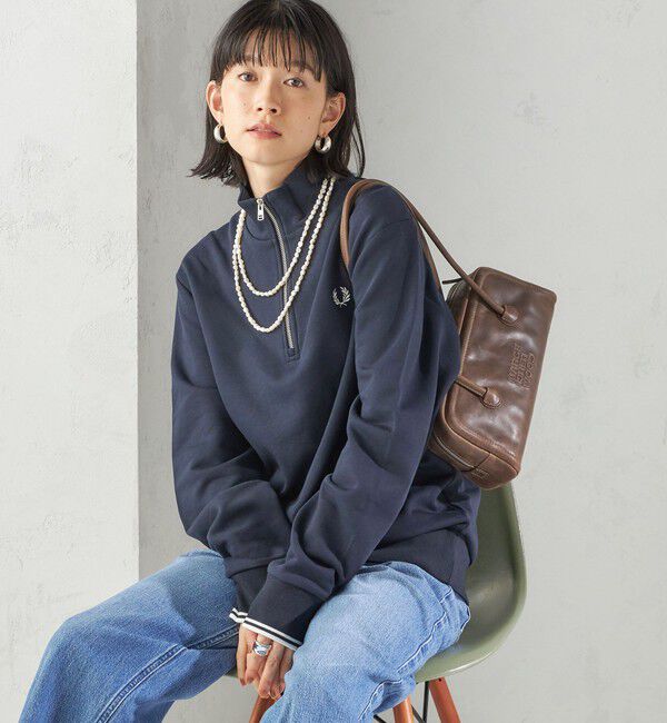 SHIPS for women「FRED PERRY: M3574 HALF ZIP SHIRT」|スウェット・ジャージ|