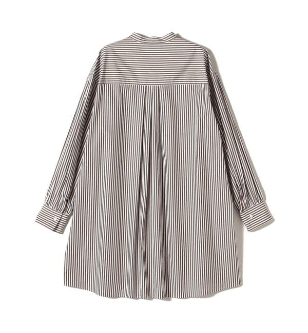 SHIPS for women「〈手洗い可能〉ストライプ バックタック チュニック シャツ」|チュニック|
