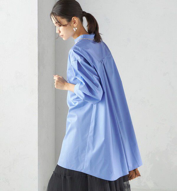 SHIPS for women「〈手洗い可能〉ソリッド バックタック チュニック シャツ」|チュニック|