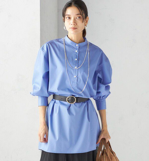 SHIPS for women「〈手洗い可能〉ソリッド バックタック チュニック シャツ」|チュニック|