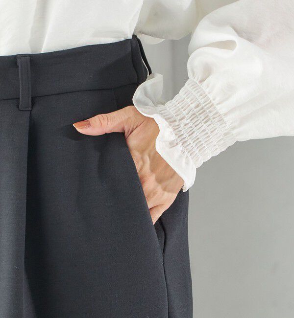 SHIPS for women「〈洗濯機可能 / セレモニー対応可〉ポリエステル レーヨン ダンボール ストレート パンツ」|その他|