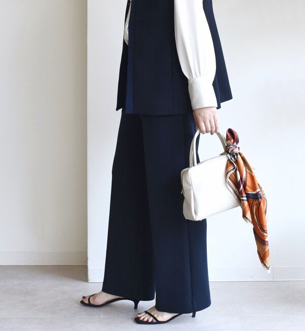 SHIPS for women「〈洗濯機可能 / セレモニー対応可〉ポリエステル レーヨン ダンボール ストレート パンツ」|その他|