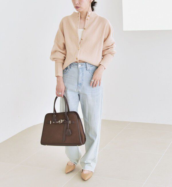 quaranciel「quaranciel: AQUA カシミヤ ミックス 2way ハイネック カーディガン」|カーディガン|