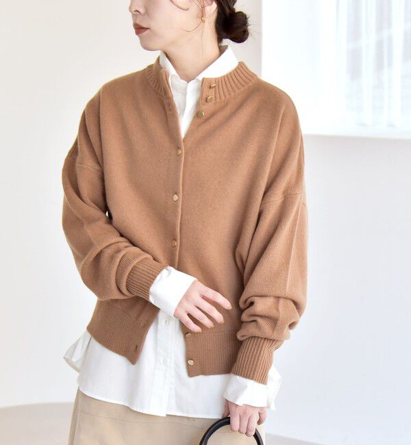 quaranciel「quaranciel: AQUA カシミヤ ミックス 2way ハイネック カーディガン」|カーディガン|