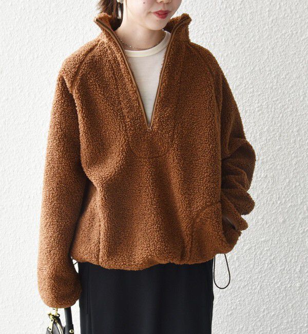 SHIPS any「〈洗濯機可能〉ボア フリース ハーフジップ プルオーバー」|その他|