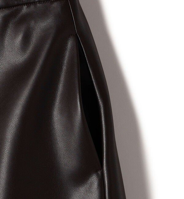SHIPS for women「SHIPS Primary Navy Label:〈手洗い可能〉合皮 Aライン スカート」|スカート|