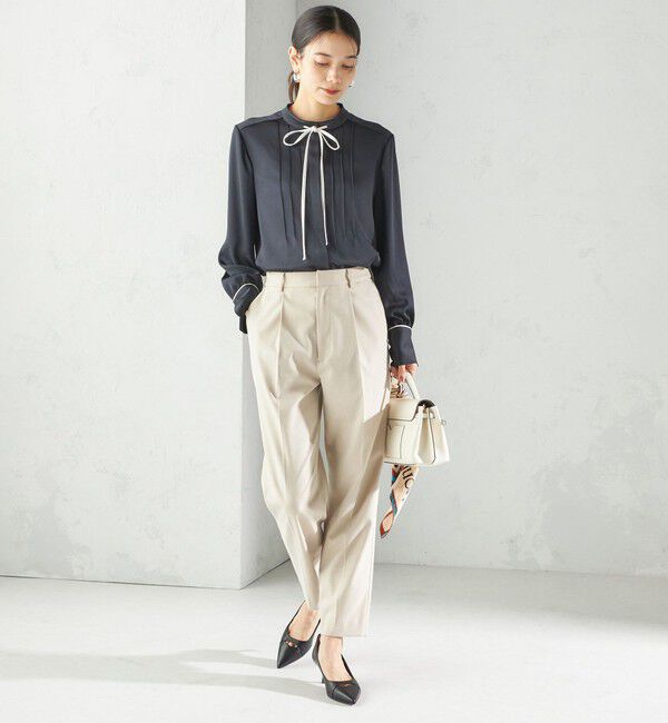 SHIPS for women「〈手洗い可能〉DELEGANT テーパード パンツ（セットアップ対応）」|スラックス|